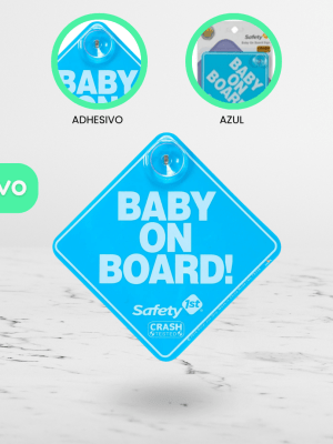 Letrero para Bebés «BABY ON BOARD» Blue