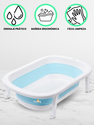 Tina de Baño Plegable para Bebé BABY HAPPY «ECO» Light Blue
