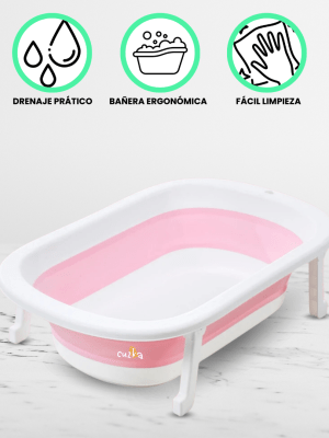 Tina de Baño Plegable para Bebé BABY HAPPY «ECO» Pink