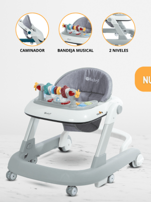 Andador Caminador Interactivo para Bebés EBABY «FUNNY» Gray