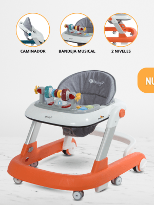 Andador Caminador Interactivo para Bebés EBABY «FUNNY» Orange