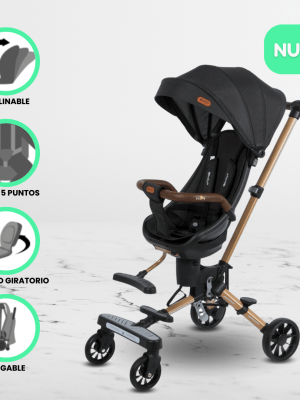 Coche de Paseo Giratorio para Bebés EBABY «URBAN WALK» Black