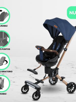 Coche de Paseo Giratorio para Bebés EBABY «URBAN WALK» Gray