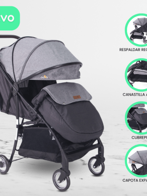 Coche Maleta para Niños EBABY «BOOZ» Gray