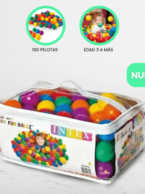 Set de 100 Pelotas para Bebés «CIEN» Multicolor