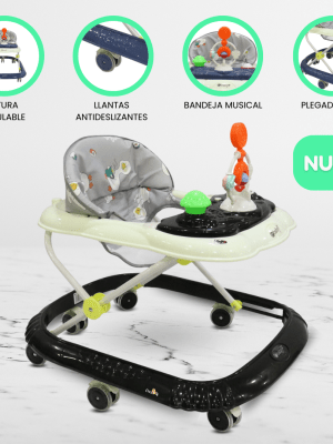 Andador con Bandeja Divertida para Bebés EBABY «CRISTAL» Black