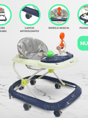 Andador con Bandeja Divertida para Bebés EBABY «CRISTAL» Blue