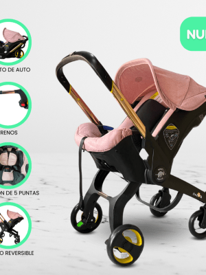 Coche Portabebé 3 en 1 para Bebés «DONNA GOLD» Pink