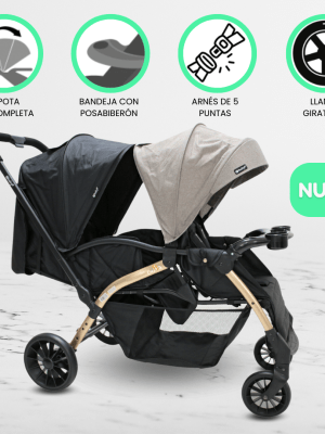 Coche Mellicero para Niños «KRIPTO DUAL» Gray
