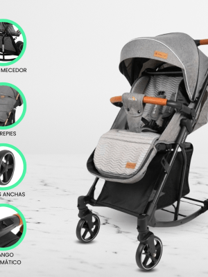 Coche Cuna Mecedora para Bebés BABY HAPPY «MADRID» Gray