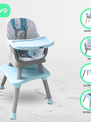 Silla de Comer para Bebés VOYAGE «MULTIFUNCIONAL» Light Blue