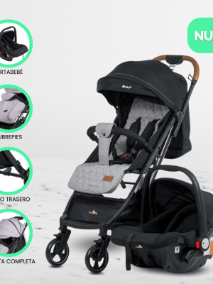 Coche Maleta con Portabebés EBABY «HAPPY TRAVEL» Black