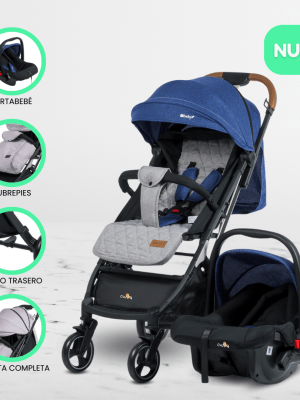 Coche Maleta con Portabebés EBABY «HAPPY TRAVEL» Gray