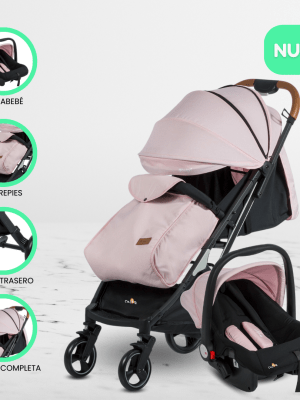 Coche Maleta con Portabebés EBABY «HAPPY TRAVEL» Pink