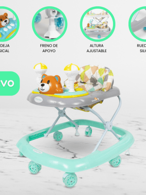 Andador Musical Graduable para Bebés BABY HAPPY «BEAR» Light Blue