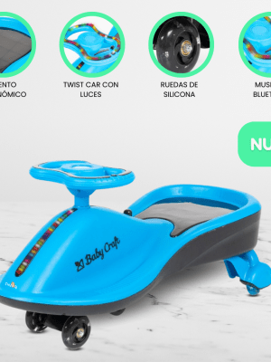 Correpasillo Musical 360º «TWIST CAR» Ligth Blue/Black