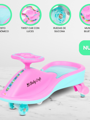 Correpasillo Musical 360º «TWIST CAR» Dark Pink