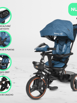 Triciclo Guiador Musical 360° «ADVENTURE» Blue