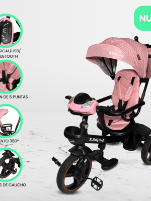 Triciclo Guiador Musical 360° «ADVENTURE» Pink