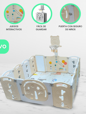 Corral de Juegos Desarmable 14 PZAS «LITTLE TREE» Khaki