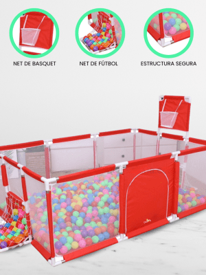 Corral de Juegos Desarmable 5 en 1 «PLAYPEN» Red