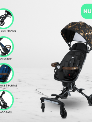 Coche Giratorio 360° plegable EBABY «EASY TRAVEL» Gray