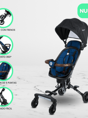 Coche Giratorio 360° plegable EBABY «EASY TRAVEL» Graffiti Gold