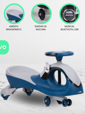 Correpasillo Musical USB 360º «TWIST CAR V» Blue