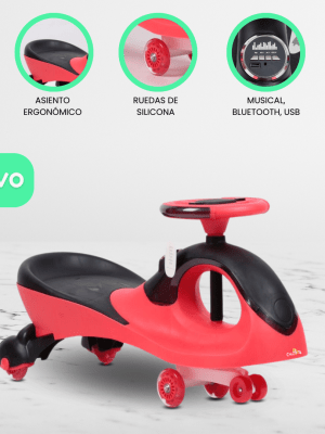 Correpasillo Musical USB 360º «TWIST CAR V» Red