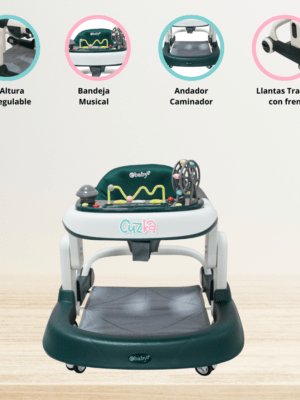 Andador Caminador Interactivo para Bebés EBABY «TAMY» Dark Green
