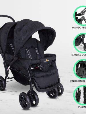 Coche Mellicero para Bebés «ENZO DELUXE» Black