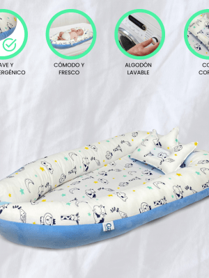 Nido Colecho para Bebé «KING» Ligth Blue