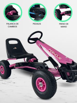 Carro a Pedal GO KART «PERHOUR» Pink