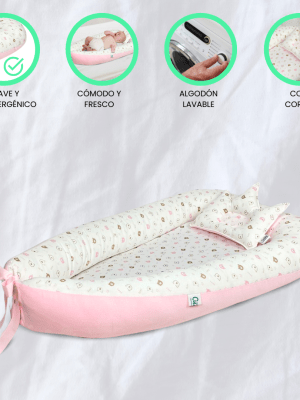 Nido Colecho para Bebé «QUEEN» Osos Pink