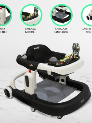 Andador Caminador Interactivo para Bebés EBABY «TAMY» Black