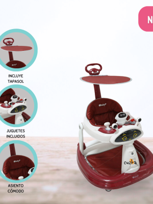 Andador Guiador para Bebé EBABY «LANA» Red