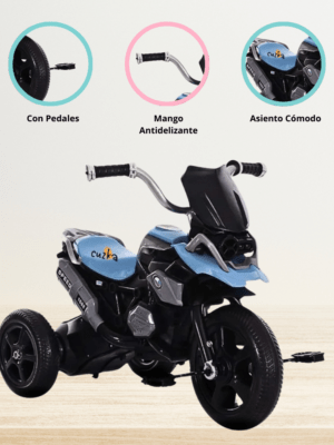 Moto a Pedal para Niños «DERBI» Ligth Blue