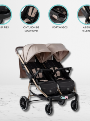 Coche Cuna Mellicero «LEO LEA PRO» Beige
