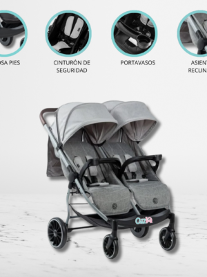 Coche Cuna Mellicero «LEO LEA PRO» Gray