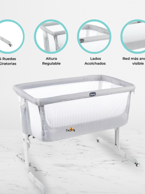 Cuna Colecho Co-Sleeping «NEXT2ME AIR STONE» Gray