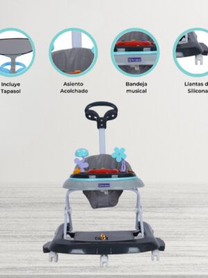 Andador Mecedora 4 en 1 BAMBINO «BAMBINO X5» Gray