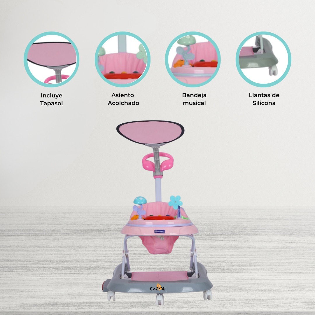 Andador Mecedora 4 en 1 BAMBINO «BAMBINO X5» Pink