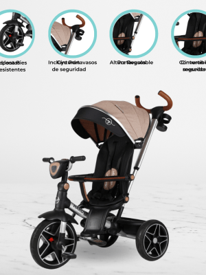 Triciclo Guiador Reversible 360° «HARDY» Beige