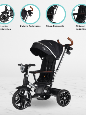 Triciclo Guiador Reversible 360° «HARDY» Black