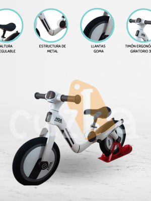 Bicicleta de Equilibrio PREMIUM «MOTIBIK» White & Black
