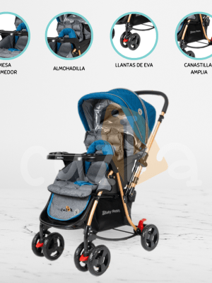 Coche Cuna Mecedora BABY HAPPY «NEW FLIP» Black