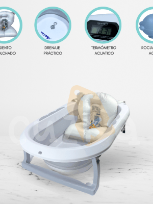 Bañera Plegable con Termómetro «AQUATIC» Gray