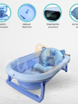 Bañera Plegable con Termómetro «AQUATIC» Blue