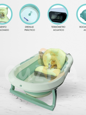 Bañera Plegable con Termómetro «AQUATIC» Green