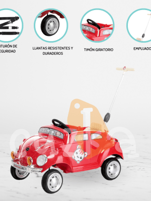 Auto con Empujador «BUGGI» Red